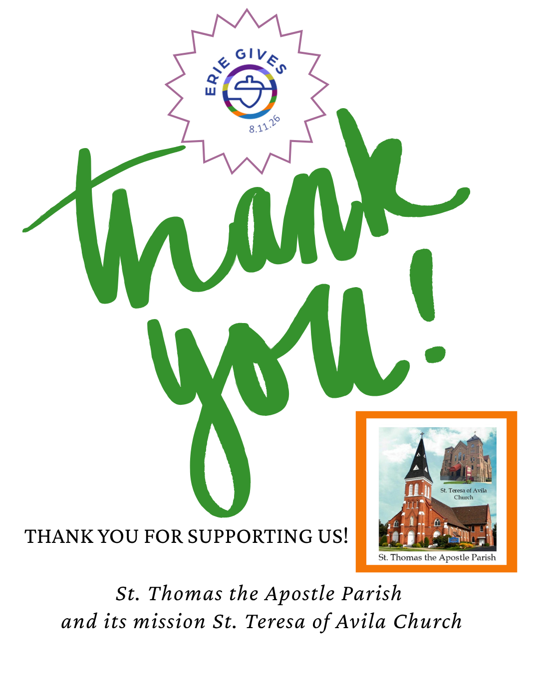 Erie Gives Thank You